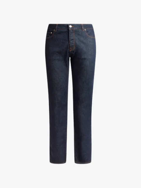 ETRO vaqueros de algodón regular fit con bordado Pegaso