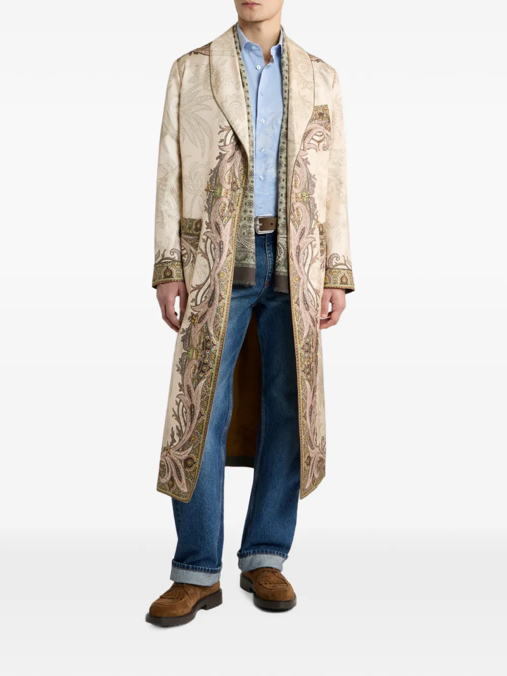 ETRO Katoenen overhemd met Pegaso-patroon Blauw