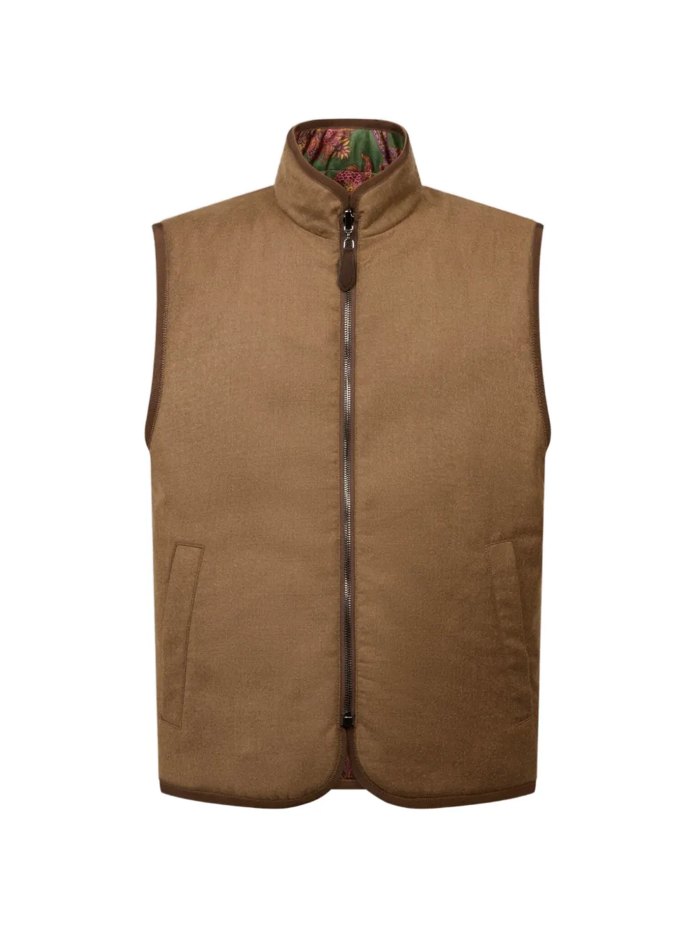 ETRO Omkeerbaar zijden en wolen gilet Groen