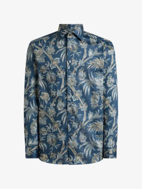 ETRO chemise en satin de coton à motif paisley floral