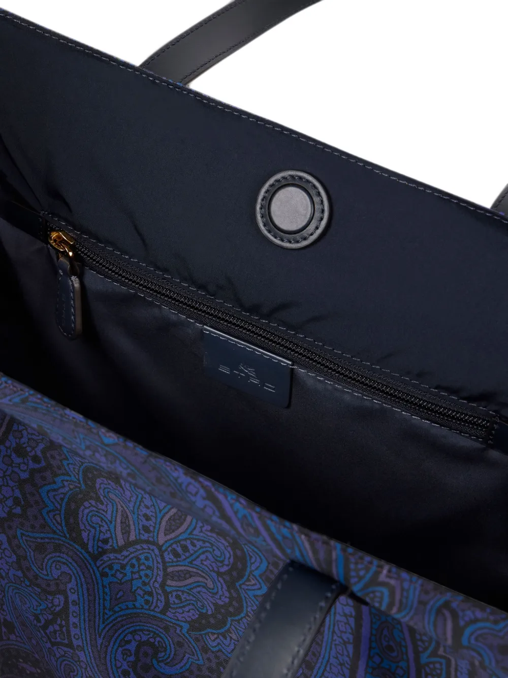 ETRO Unfold Me nylon shopper met degradé Arnica-motief Blauw