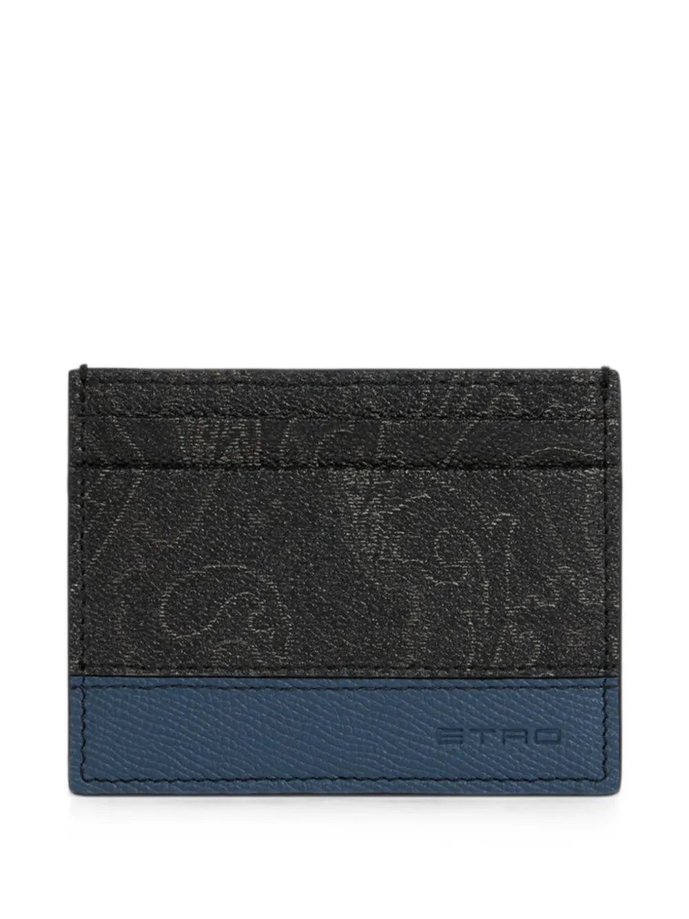 ETRO Arnica pasjeshouder met leren inzetstuk Zwart