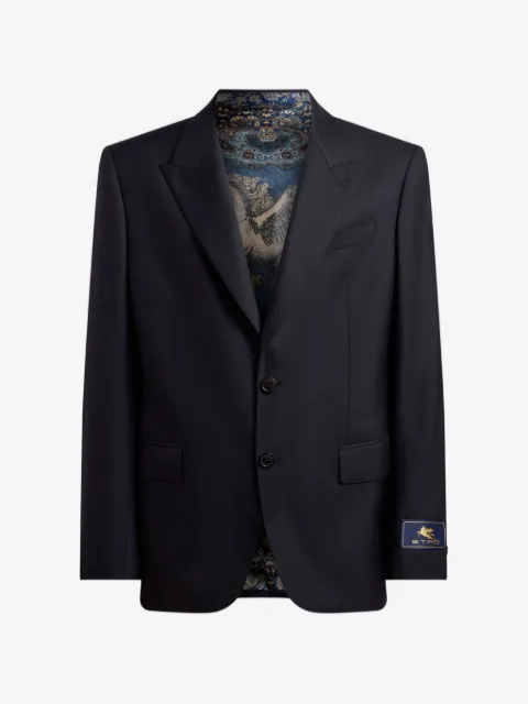 ETRO single-breasted wool-blend flannel jacket