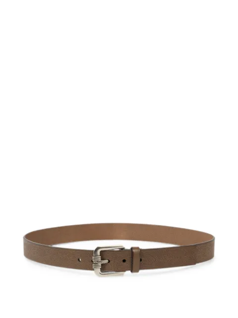 ETRO leather belt with engraved motif