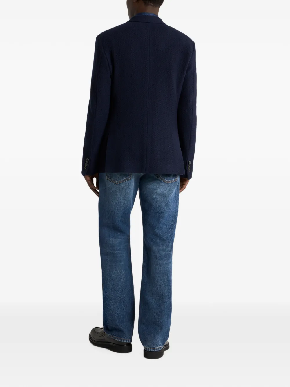 ETRO Kasjmier en wollen colbert Blauw