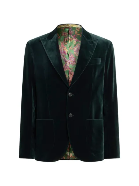 ETRO single-breasted jacket in stretch cotton velvet