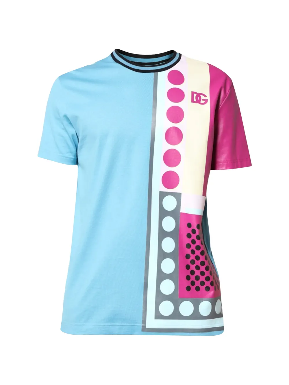 Dolce & Gabbana T-Shirt mit geometrischem Print - Blau