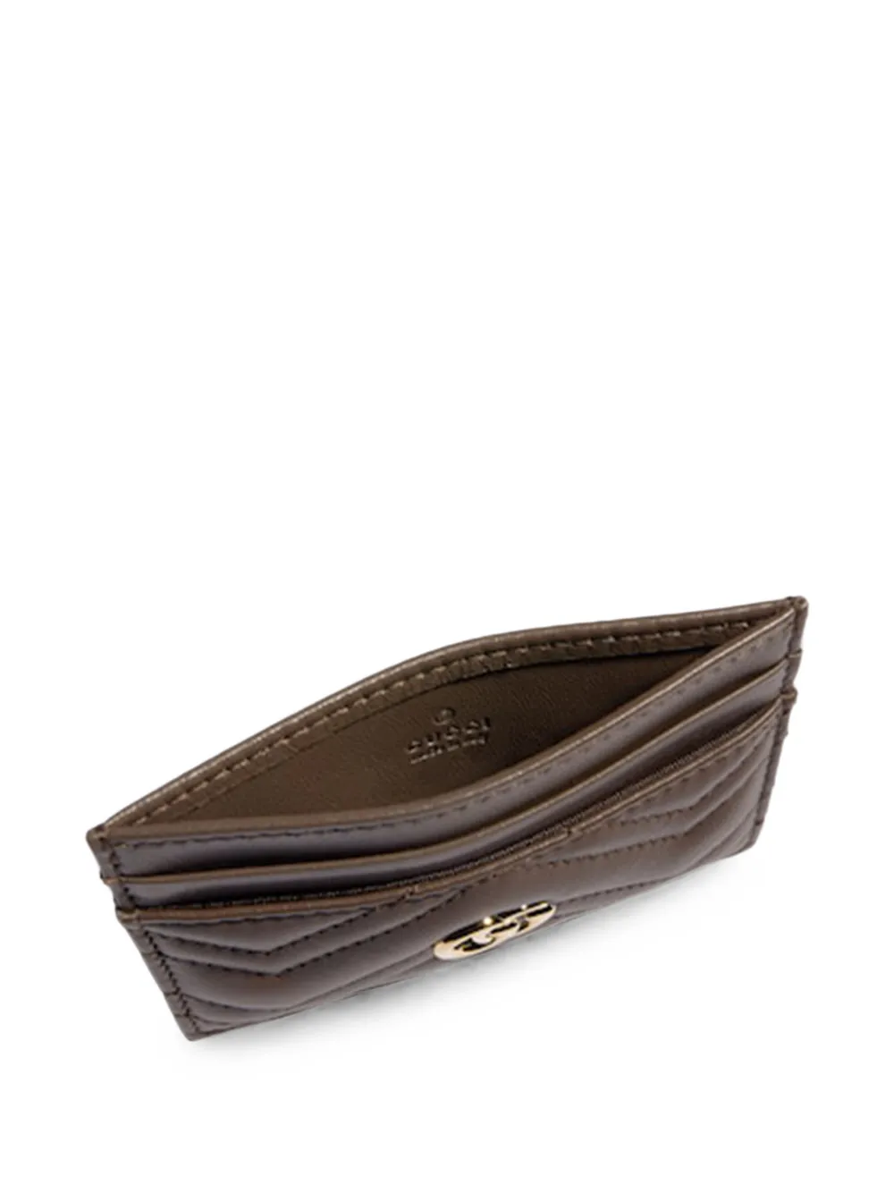 Gucci GG Marmont leren pasjeshouder Bruin