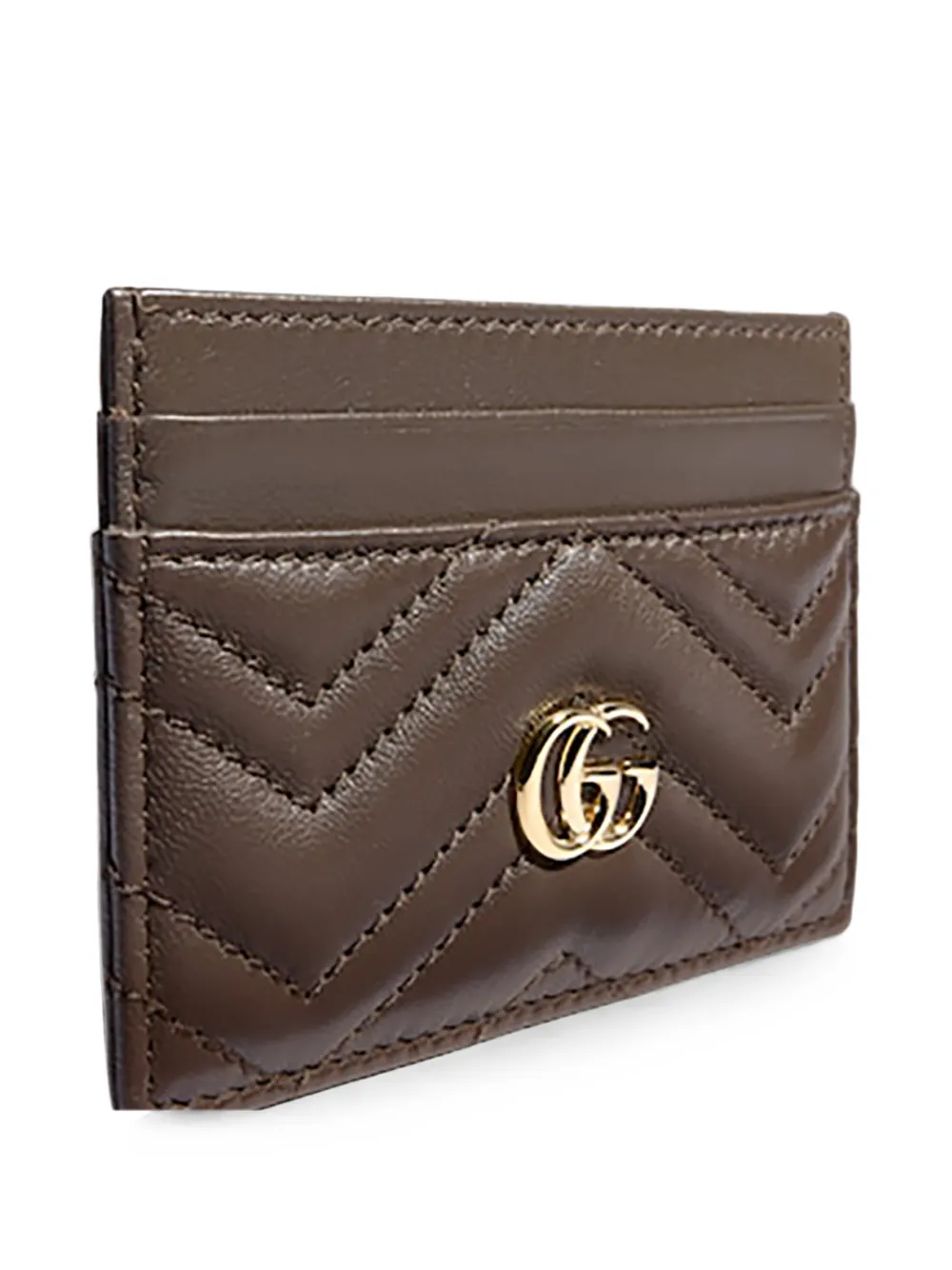 Gucci GG Marmont leren pasjeshouder Bruin