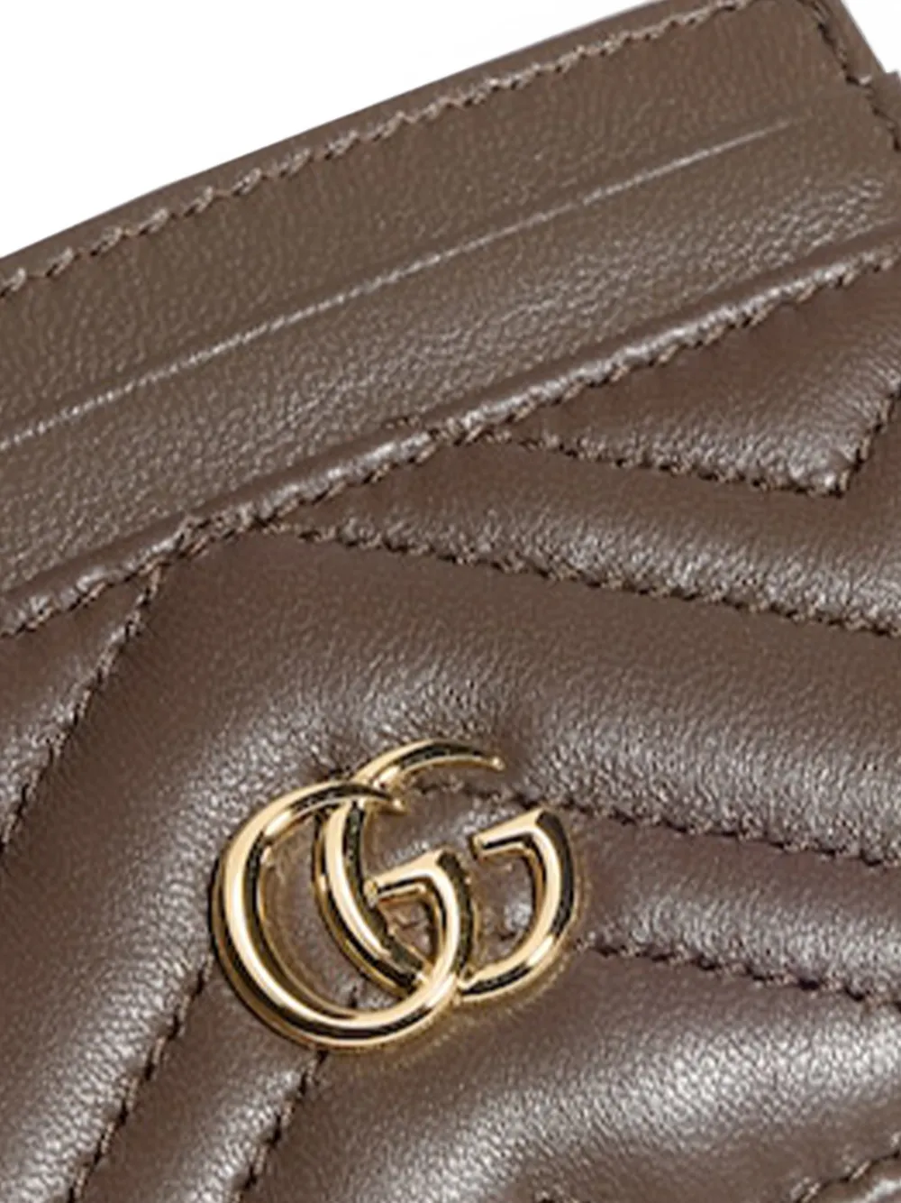 Gucci GG Marmont leren pasjeshouder Bruin