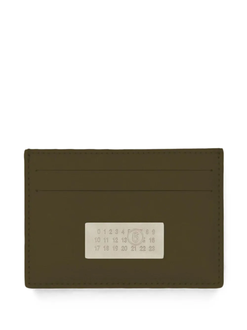 MM6 Maison Margiela logo-patch card holder - Verde