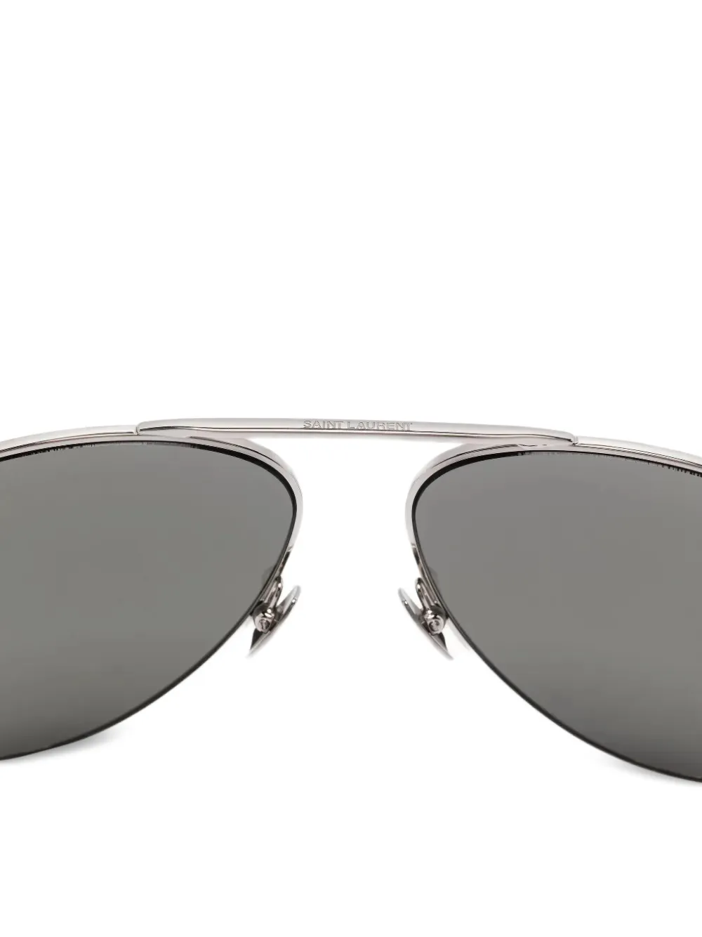 Saint Laurent Eyewear Zonnebril met piloten montuur Zilver