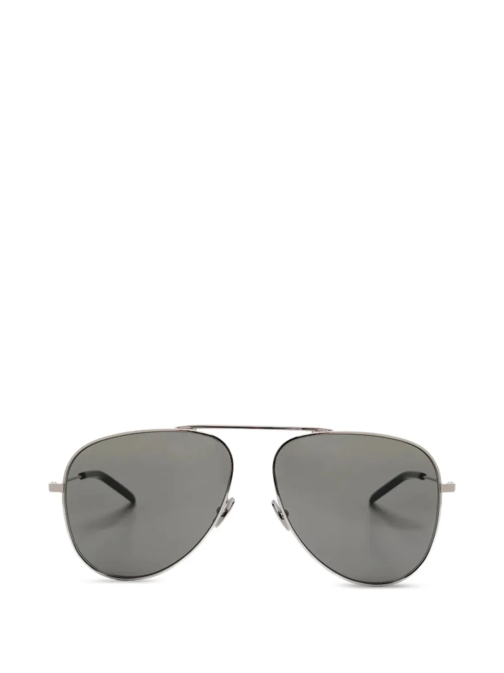Saint Laurent Eyewear brow-bar pilot-frame sunglasses - Argento