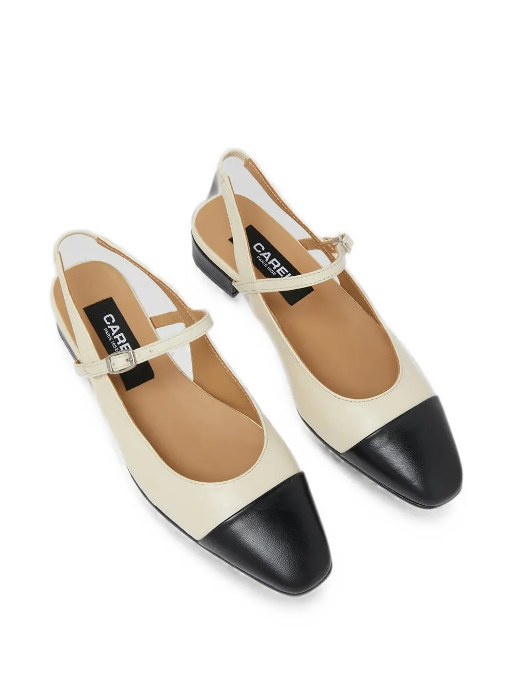 Carel Paris cap-toe slingback flats pumps Beige