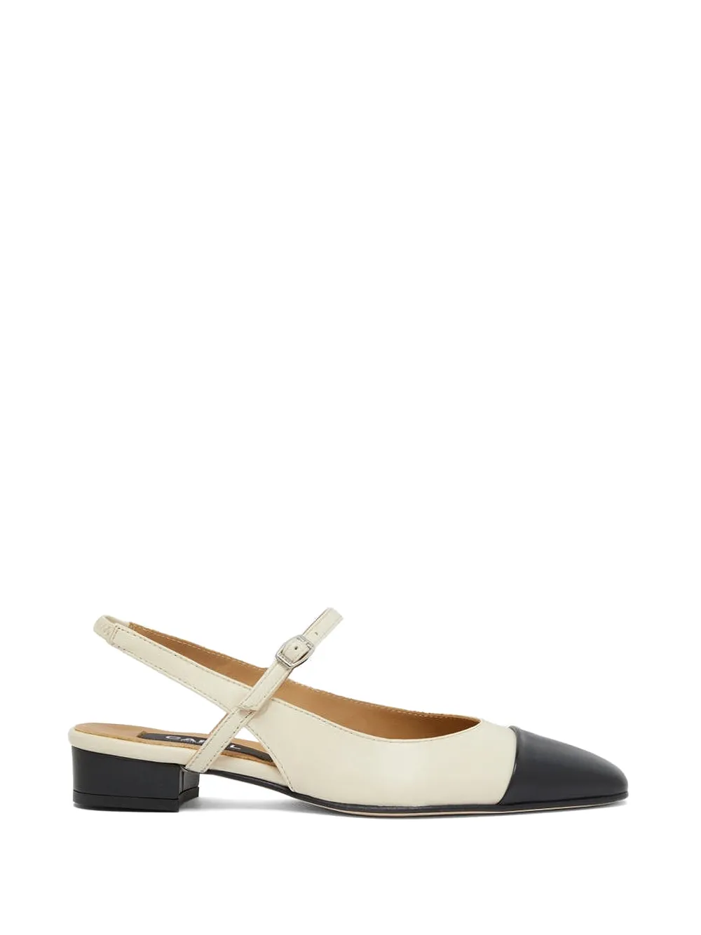 Carel Paris cap-toe slingback flats pumps - Toni neutri