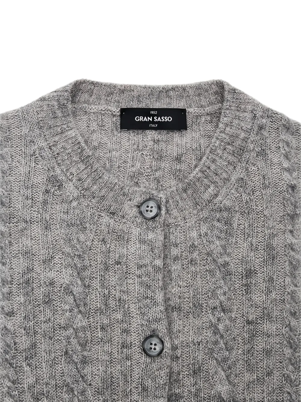 Gran Sasso Grofgebreid vest Grijs