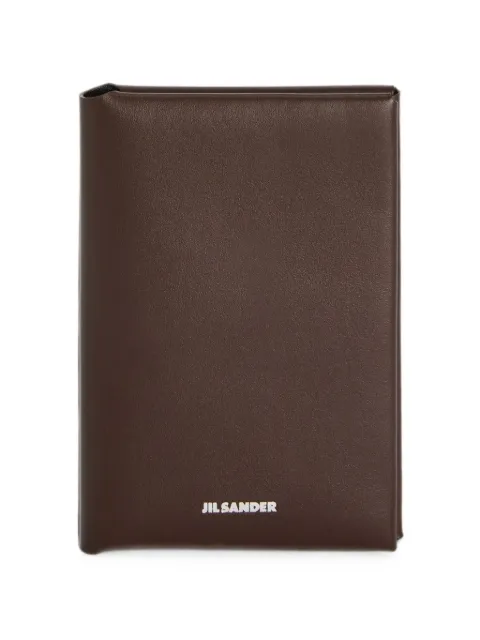 Jil Sander grained leather passport holder