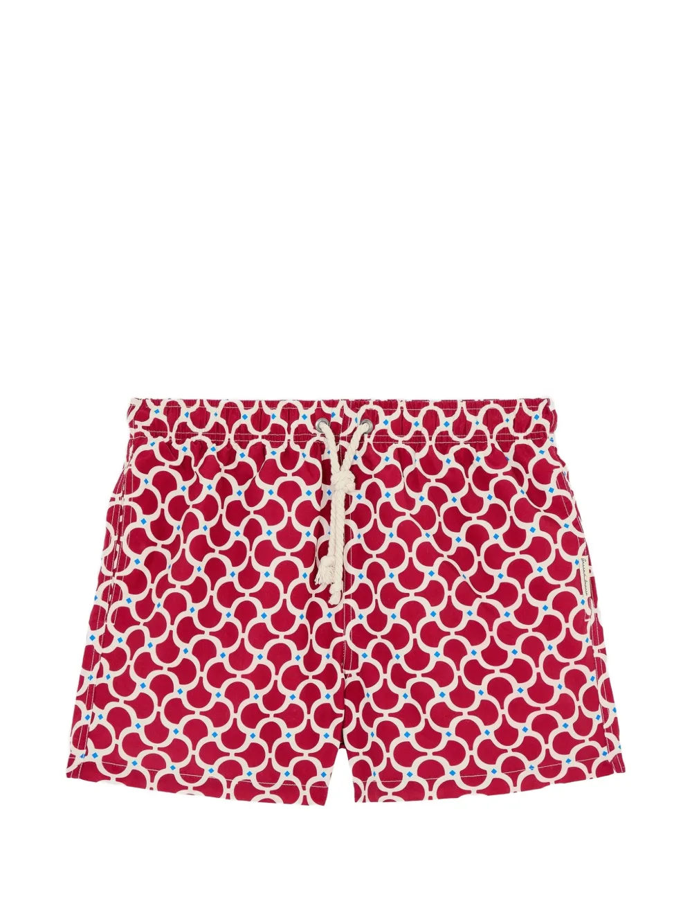 GASSA D AMANTE Nora geometric-print swim shorts - Rosso