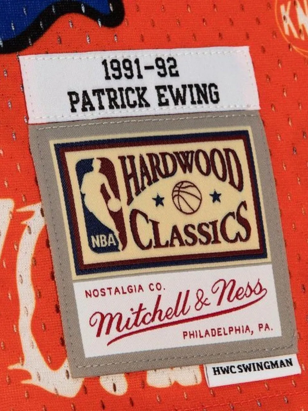 Mitchell & Ness x Knicks 1991 Slap Sticker Swingman tanktop Oranje