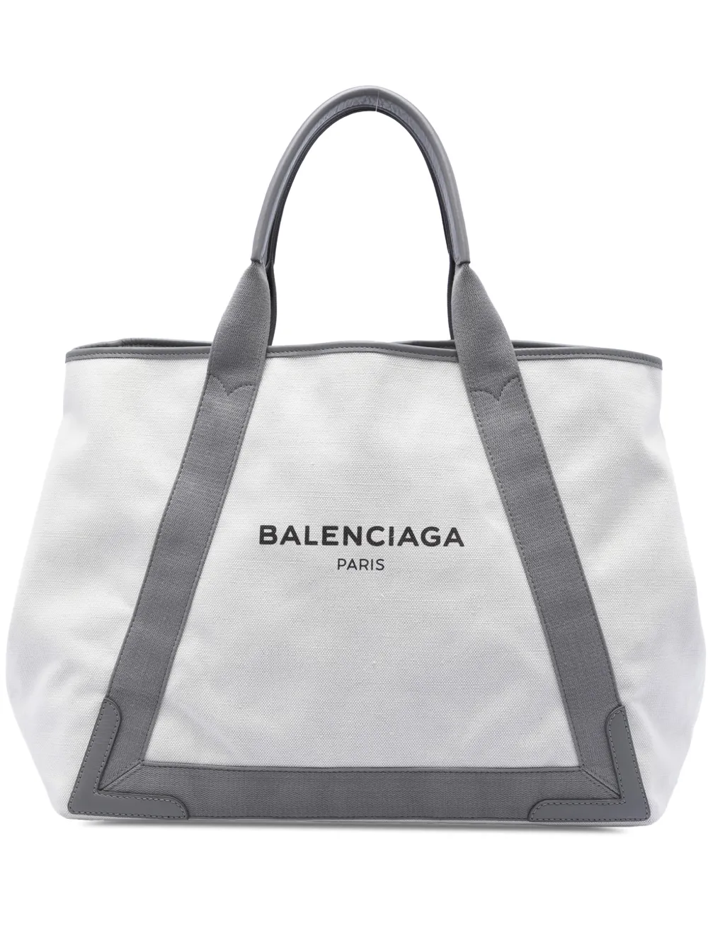 Balenciaga Pre-Owned Borsa tote Navy Cabas M in tela 2017 - Bianco