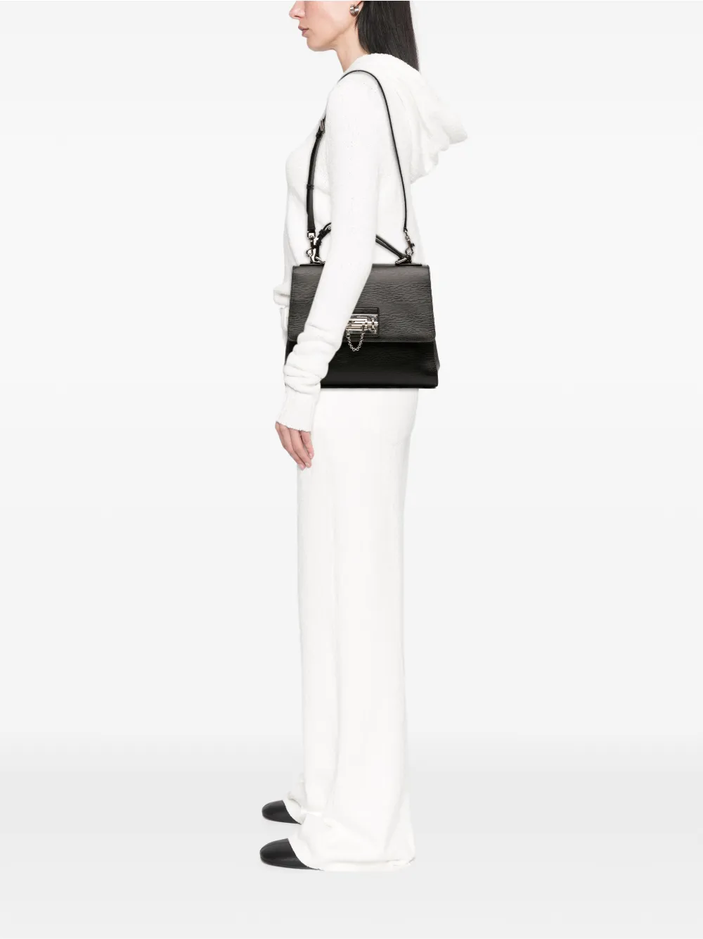  Dolce & Gabbana Pre-owned Bolso Satchel Miss Monica Grande De Piel De Becerro Texturizado Con Asa Superior 2010-2026 - Negro 