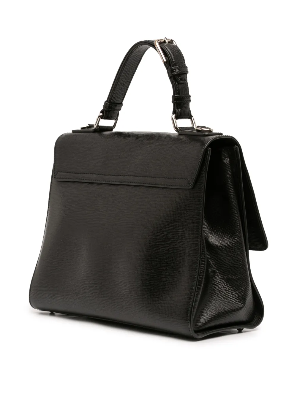  Dolce & Gabbana Pre-owned Bolso Satchel Miss Monica Grande De Piel De Becerro Texturizado Con Asa Superior 2010-2026 - Negro 