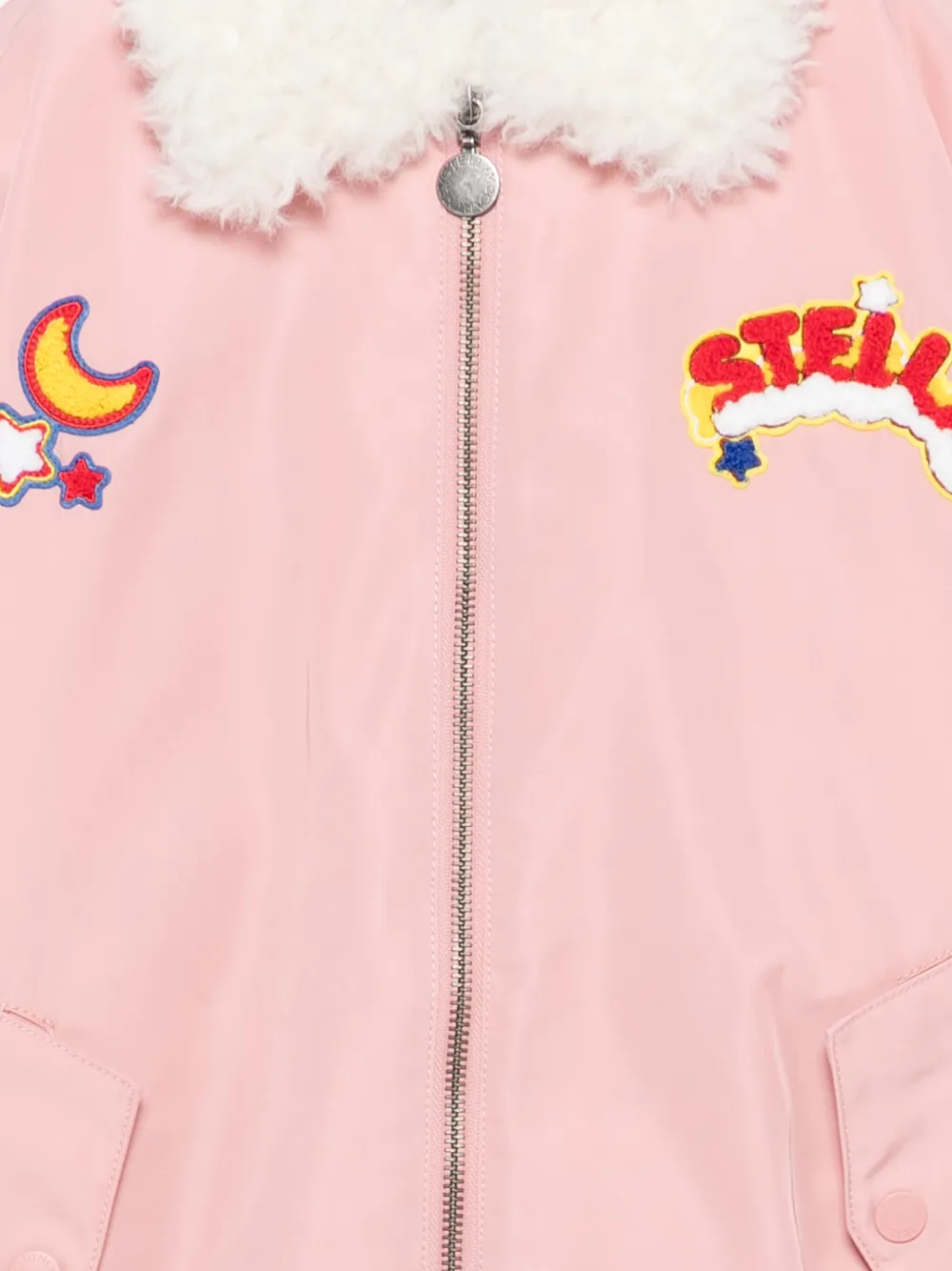 Stella McCartney Kids Bomberjack met patch-detail Roze