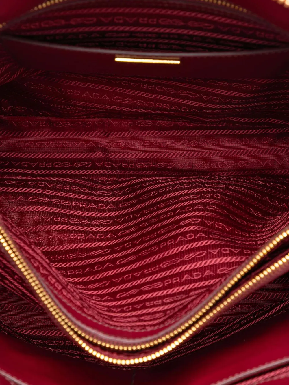 Prada Pre-owned 2010-2026 Extra Large Saffiano Lux Promenade Satchel in Red, view 5