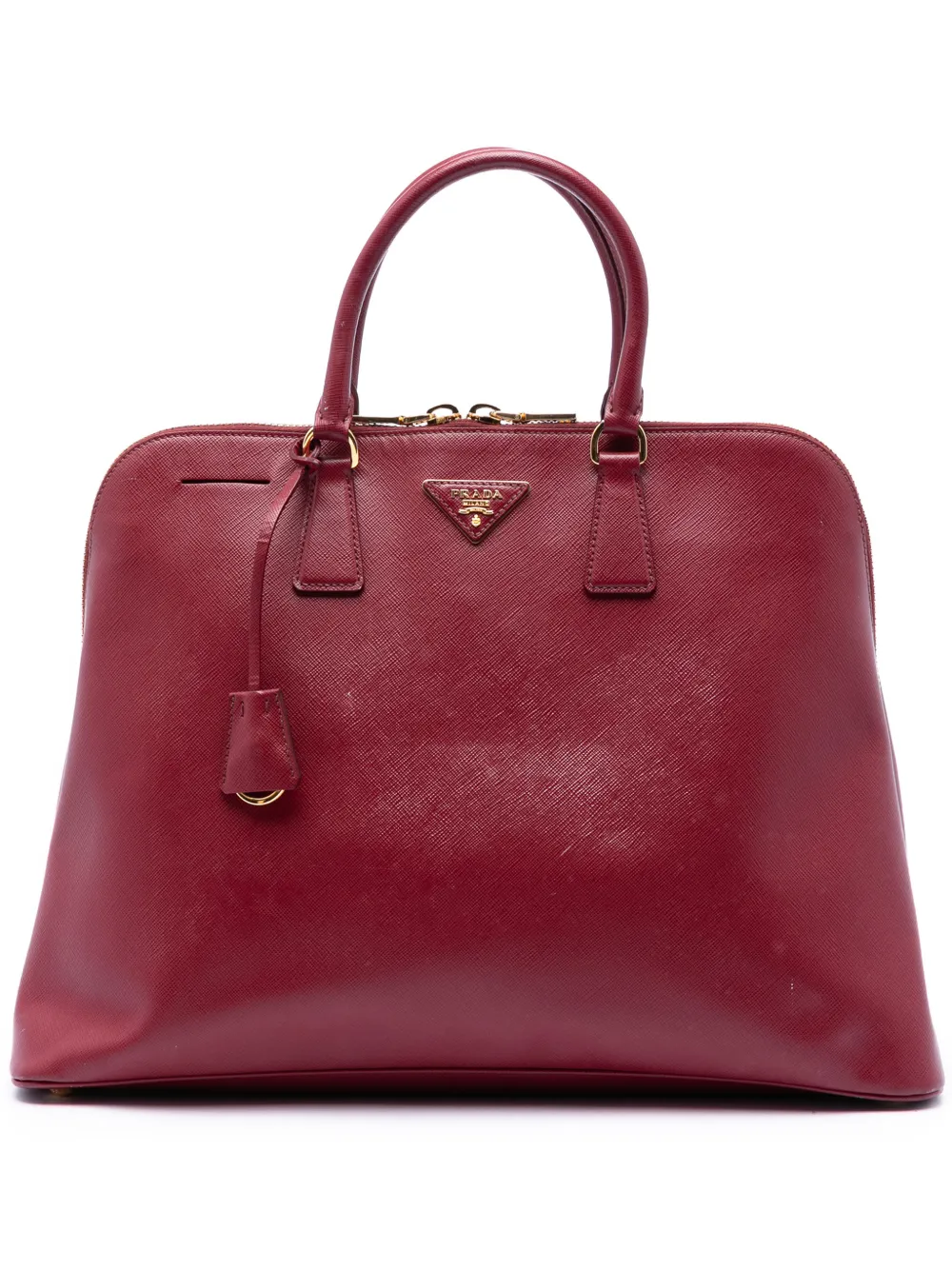 Prada Pre-Owned Borsa a tracolla Promenade grande in pelle Saffiano Lux 2010-2026 - Rosso