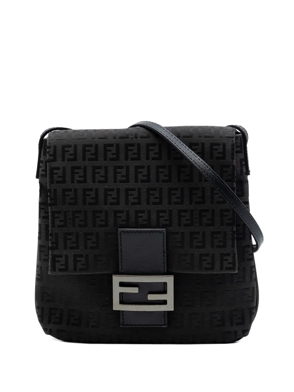 Fendi Pre-Owned Borsa a tracolla in tela con motivo Zucchino 2000-2010 - Nero