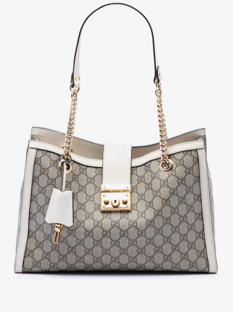 Gucci Pre-Owned tote Padlock mediana de lona GG Supreme 2016-2026