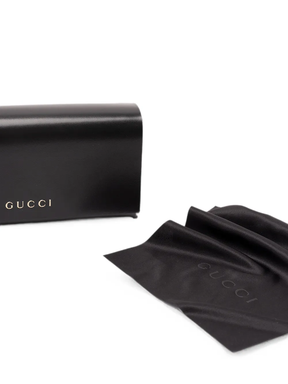 Gucci Eyewear Zonnebril met piloten montuur en schildpadschild design Bruin