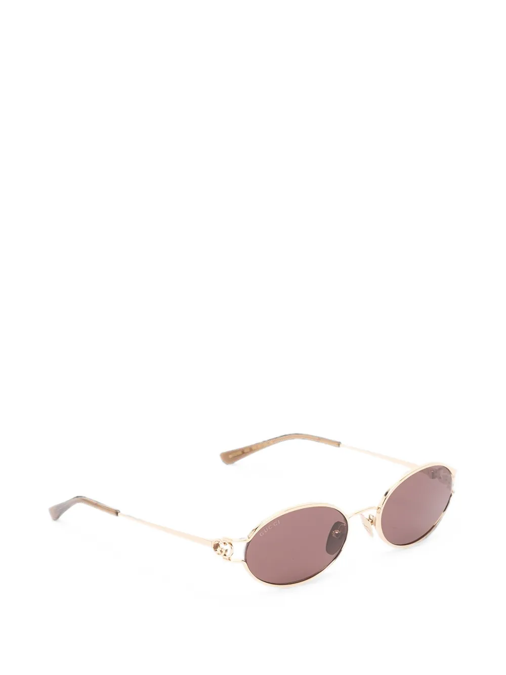 Gucci Eyewear Interlocking G oval-frame sunglasses - Oro