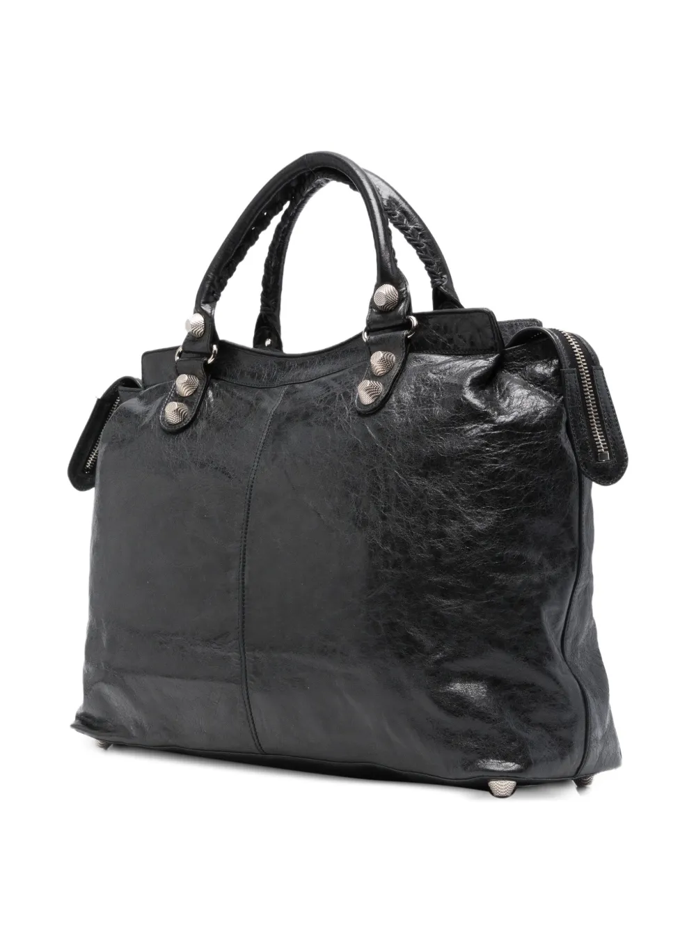 Balenciaga Pre-Owned 2000s Giant City Leather Shoulder Bag | Black