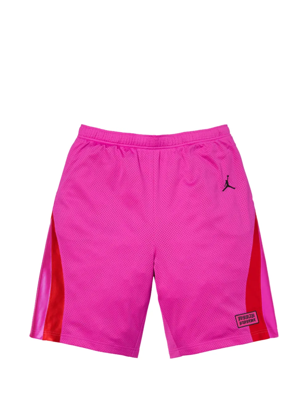 Supreme x Jordan logo-patch shorts - Rosa
