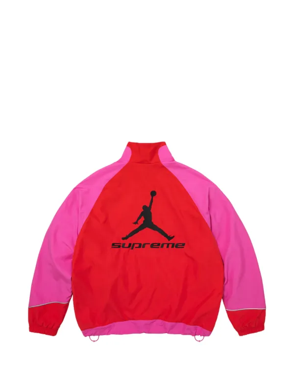 Supreme x Jordan logo-print Jacket | Pink | FARFETCH UZ
