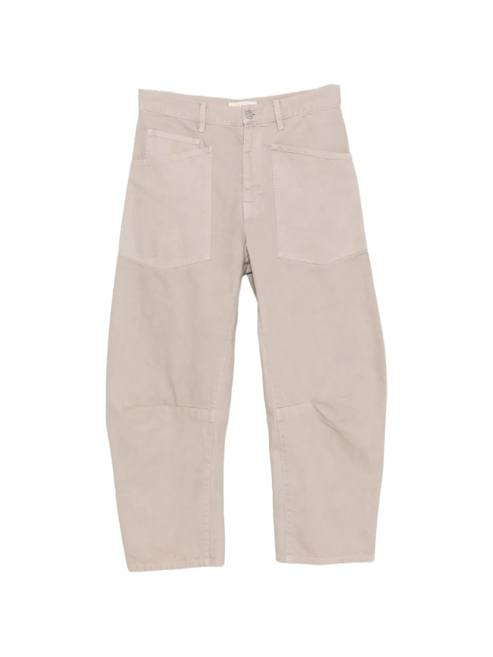 Nili Lotan Broek met opgestikte zak en gebogen pijpen Beige
