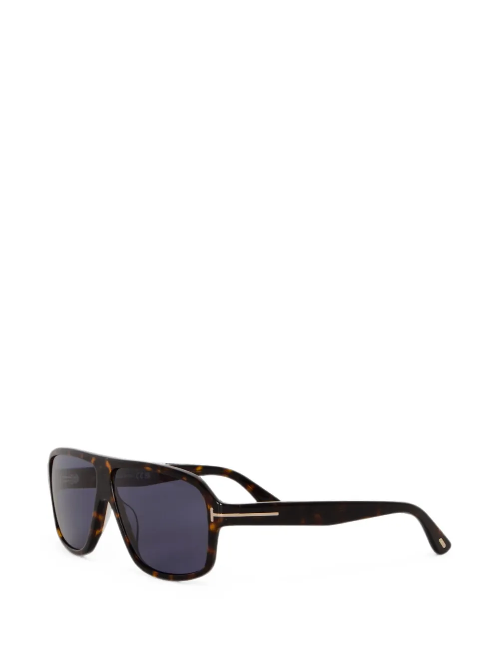 TOM FORD Eyewear Zonnebril met piloten montuur en schildpadschild design Bruin