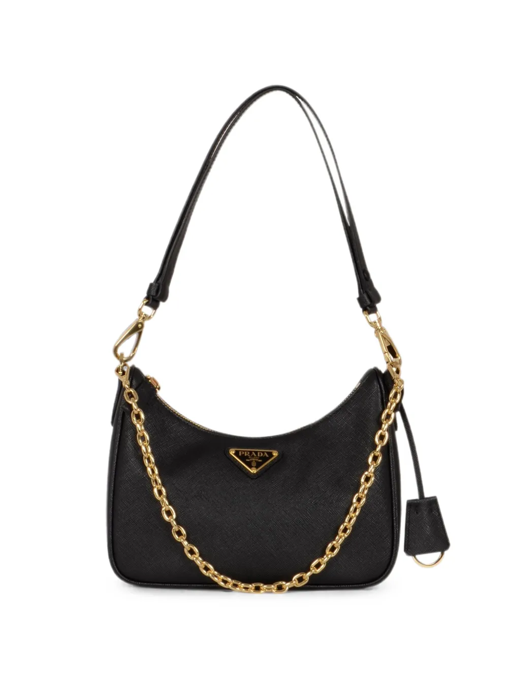 Prada Saffiano leather chain shoulder bag - Nero