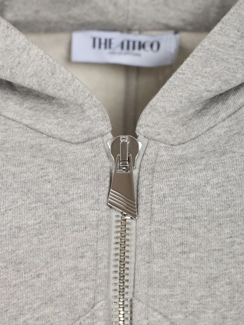 The Attico Hoodie met geborduurd logo Grijs