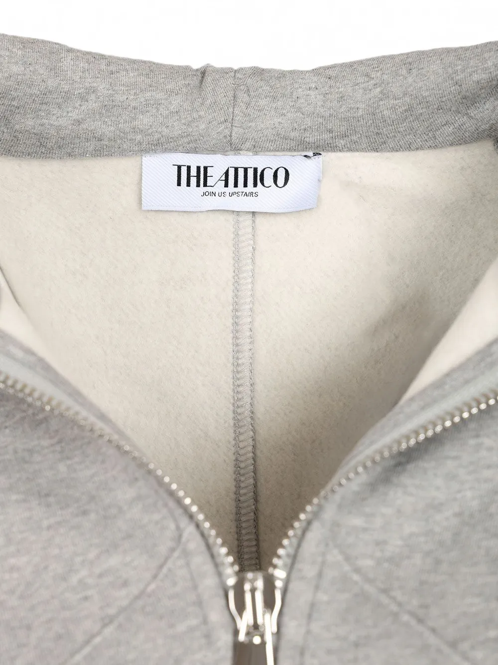 The Attico Hoodie met geborduurd logo Grijs