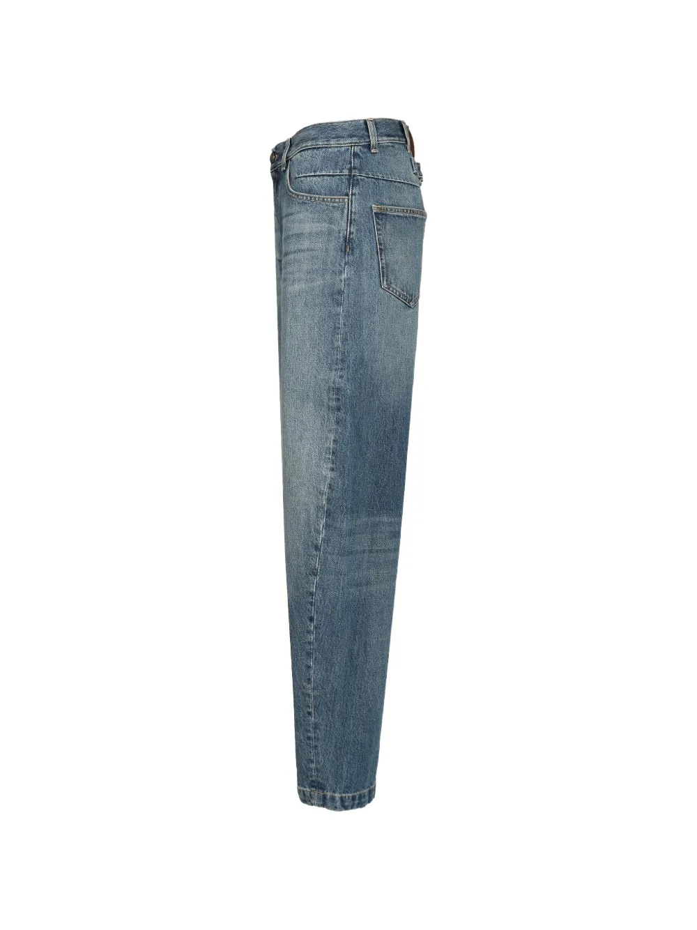 The Attico Jeans met gespbandje en barrelpijpen Blauw