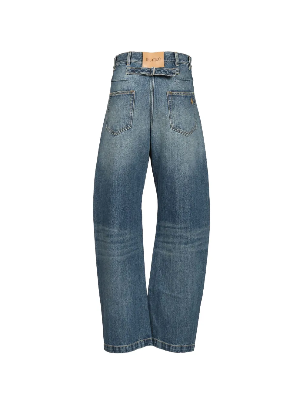 The Attico Jeans met gespbandje en barrelpijpen Blauw
