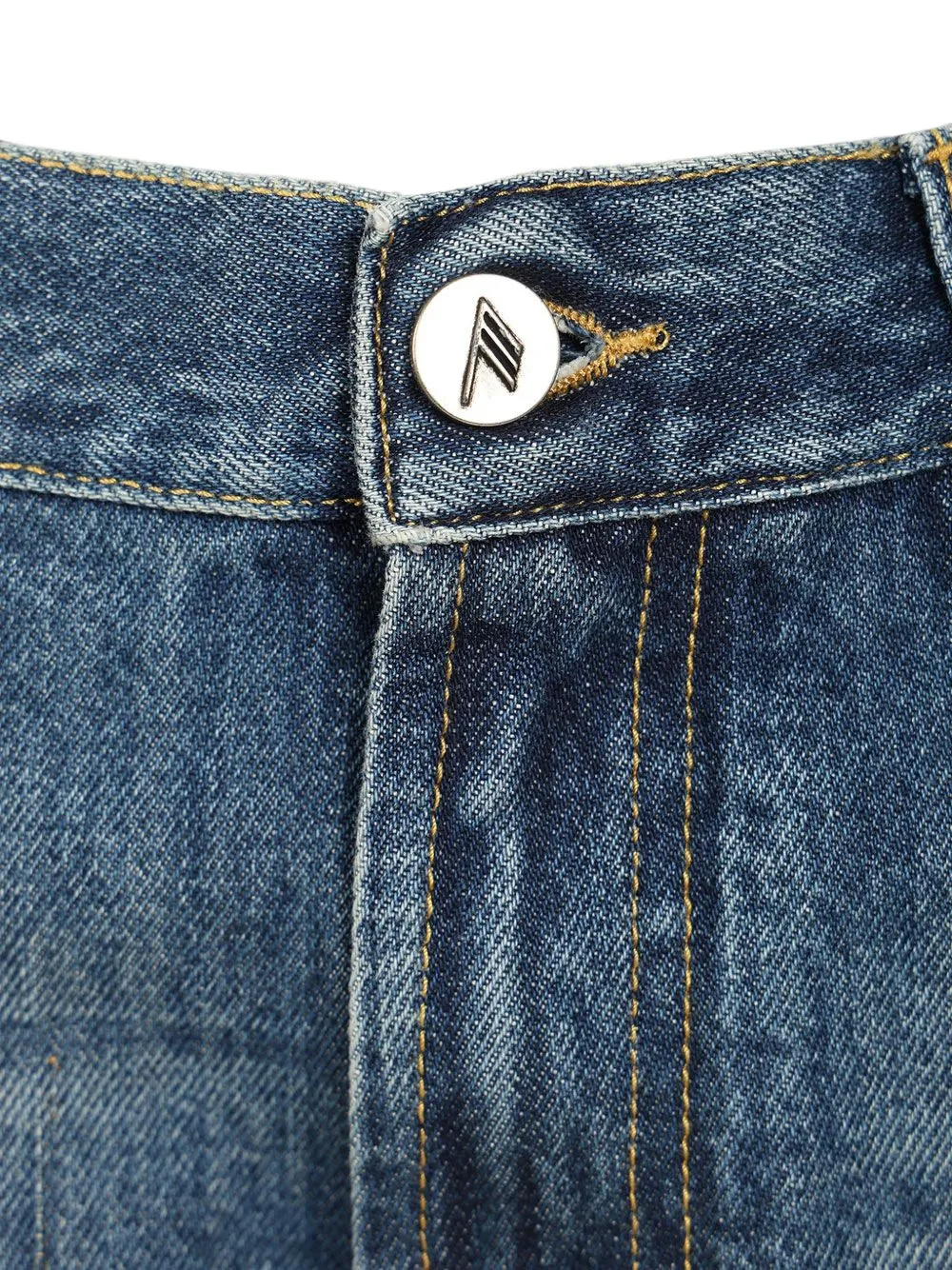 The Attico Jeans met gespbandje en barrelpijpen Blauw