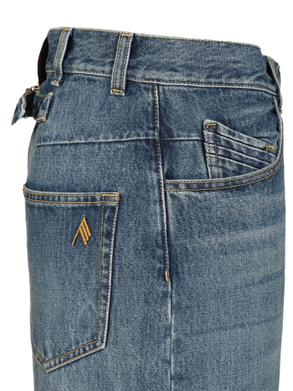 The Attico Jeans met gespbandje en barrelpijpen Blauw
