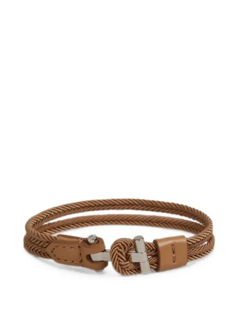 TOM FORD braided leather-trim bracelet