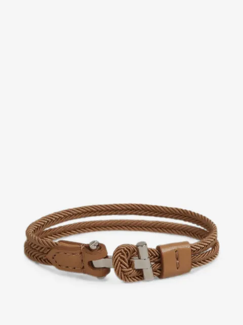 TOM FORD braided leather-trim bracelet