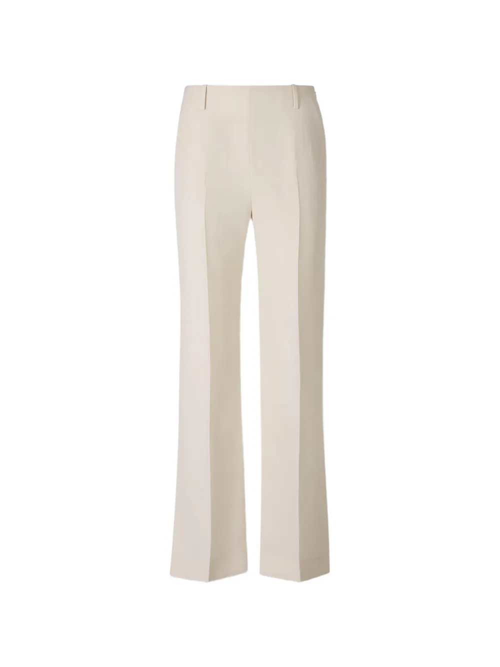KHAITE pressed-crease slit-hem trousers - Neutrals