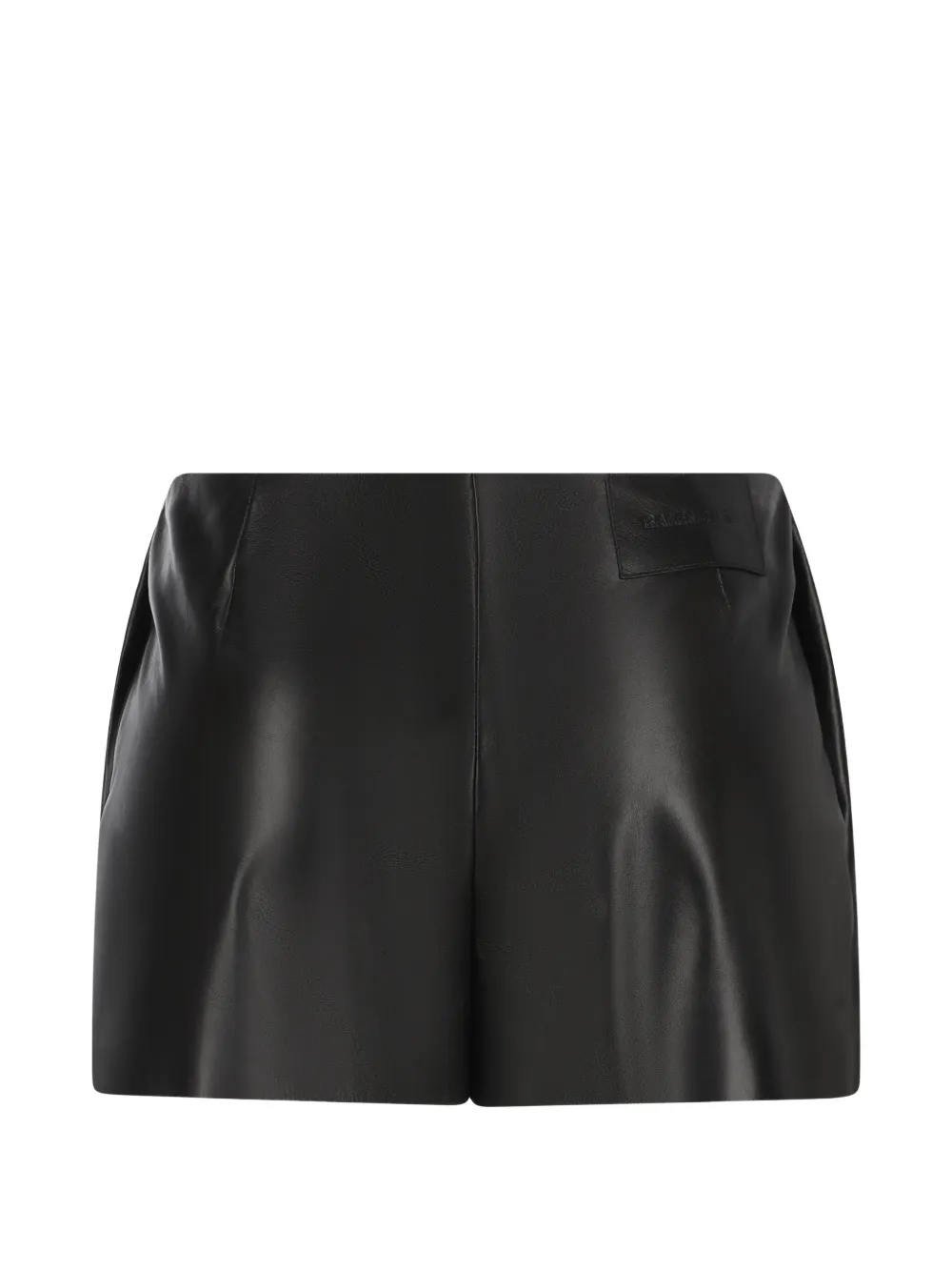 Balenciaga Leren rok met haaksluiting Zwart