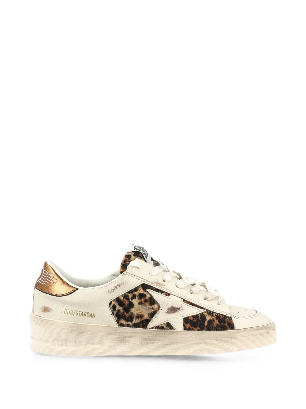 Golden Goose Stardan leopard-print sneakers Beige